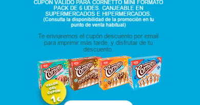 Cupón descuento cornetto 1€