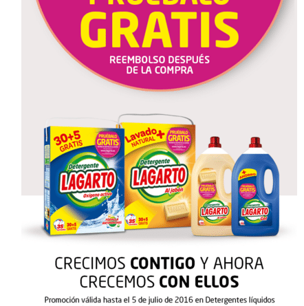Pruebalo gratis detergente Lagarto
