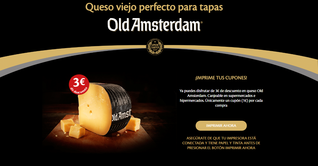 Descuento en queso Old Amsterdam