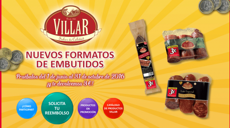 Reembolso 3 Euros embutidos Villar