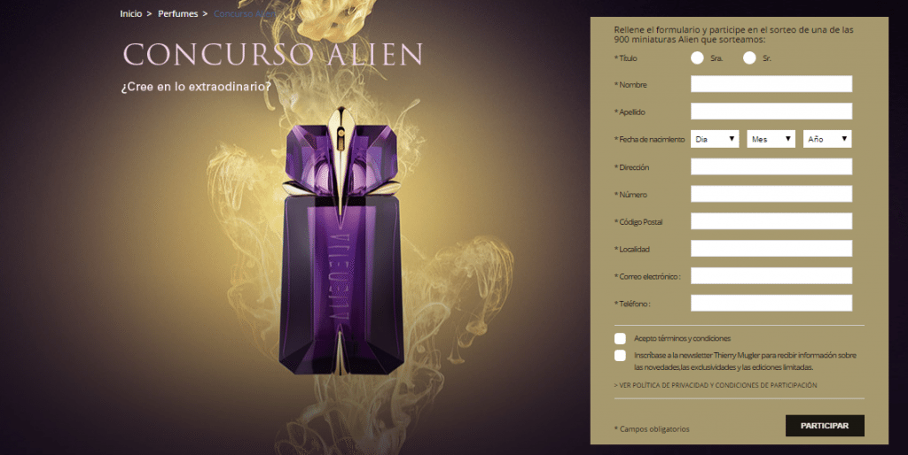 Sorteo miniaturas de perfume Alien