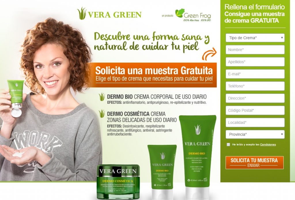 Muestras gratis de crema de aloe vera