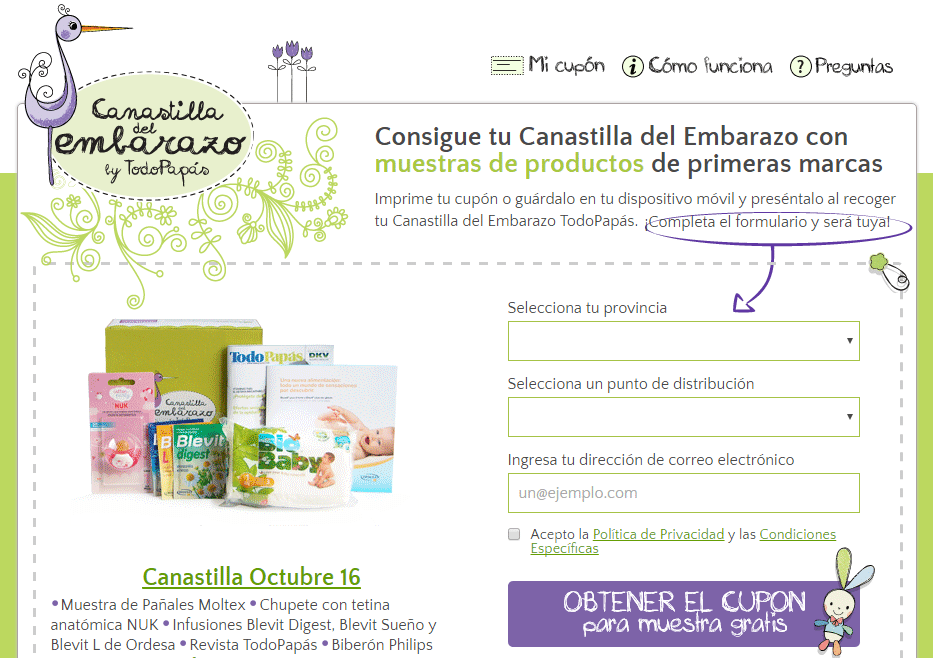 Canastilla gratis TodoPapás 