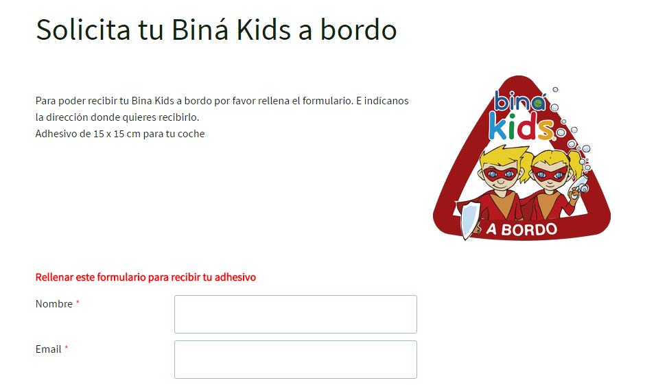 Adhesivos para el coche gratis Bina kids