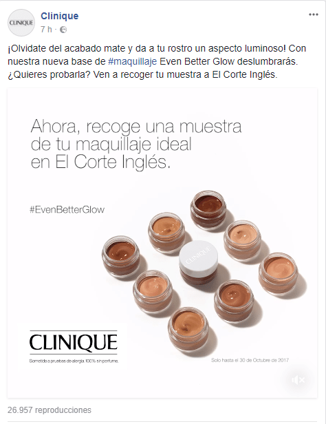 Muestras gratis de maquillaje Clinique