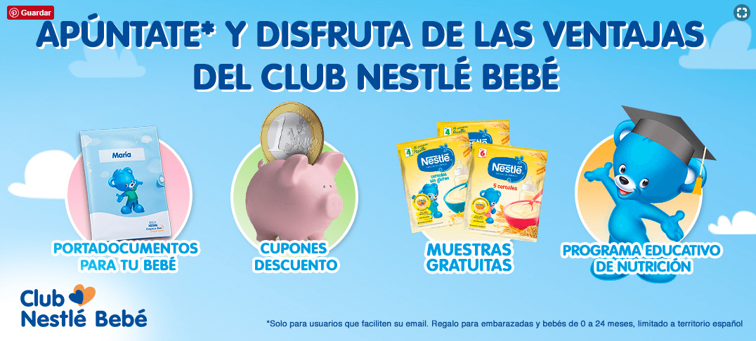 Regalos y muestras gratis con el club Nestle Bebe