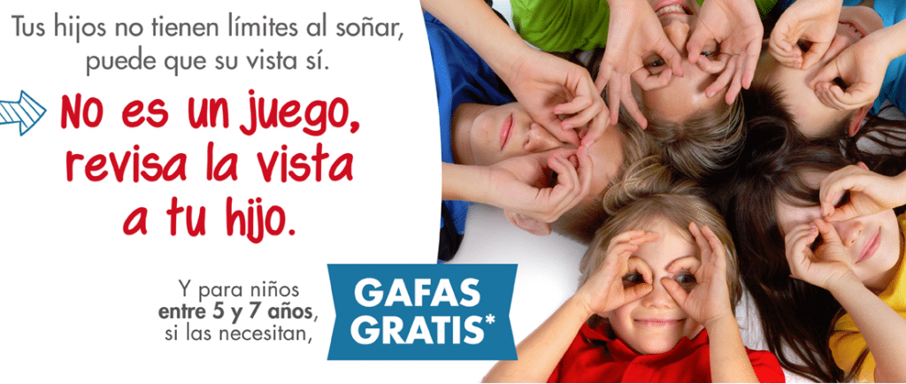 gafas gratis para niños